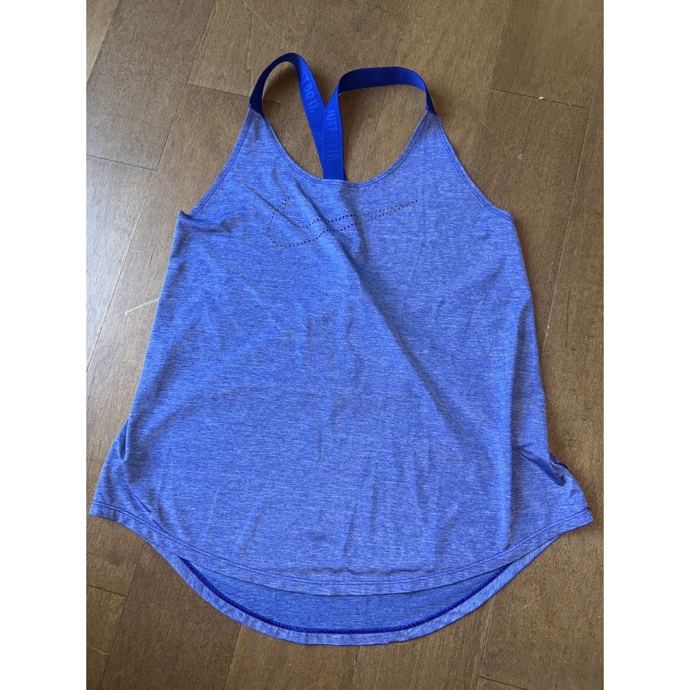 Nike DRI-FIT RacerBack Tank Top Just Do It Tank Top Shirt Purple Cutout Loose